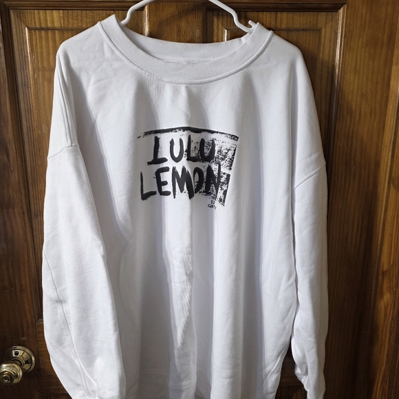Lululemon Athletica White Oversized Crewneck Sweatshirt - Picture 1 of 3